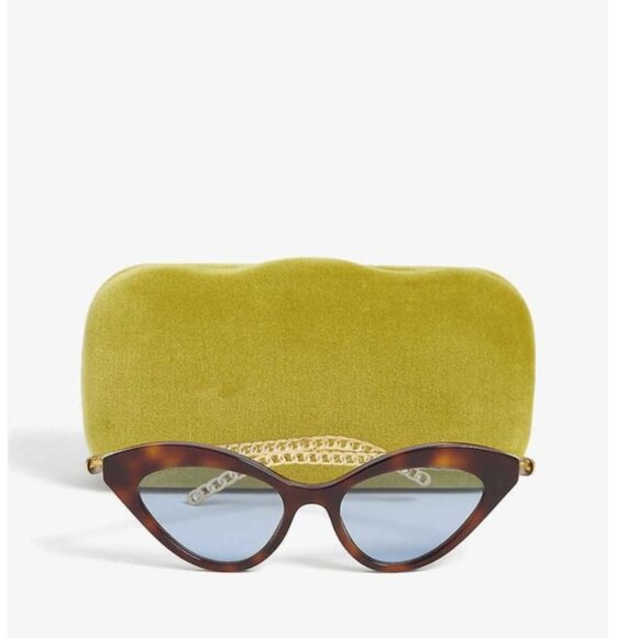 NEW GUCCI GG0978S - 003 CAT EYE Heart Charm SUNGLASSES - Picture 8 of 10